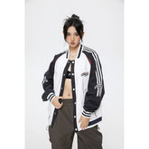 Unisex Jacket Vintage Baseball Collar Jacket Men and Women Loose Spring and Autumn Coat